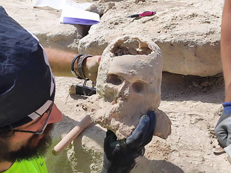 Un rostro de hace más de 1500 años encontrado estos días