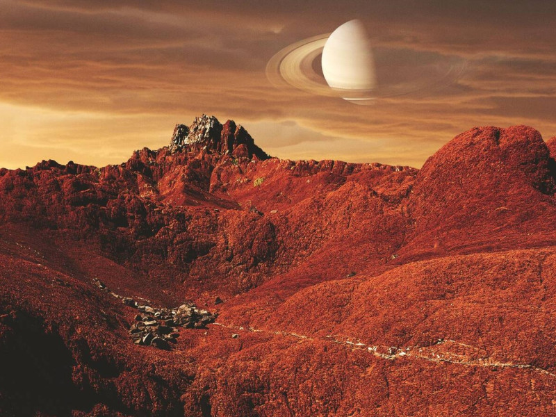 Saturno visto desde Marte