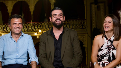 Bruno García, Manu Sánchez y Beatriz Gandullo