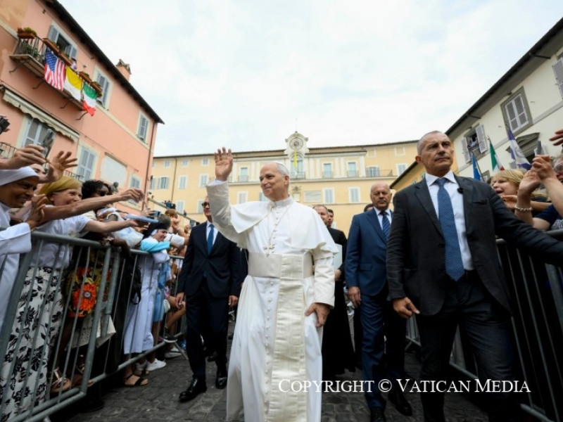 El Papa León en Castel Gandolfo