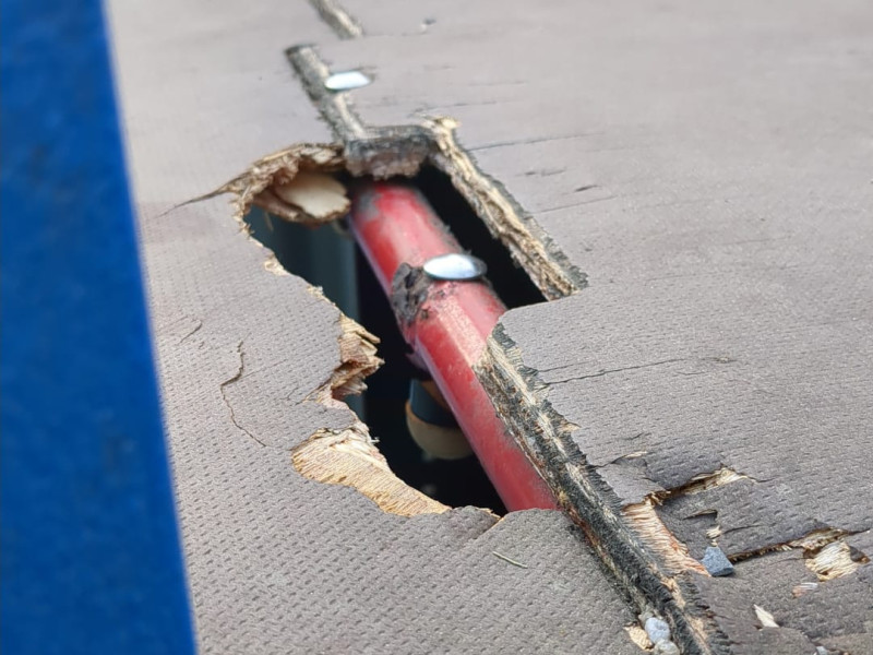 Otro juego con problemas en el parque infantil