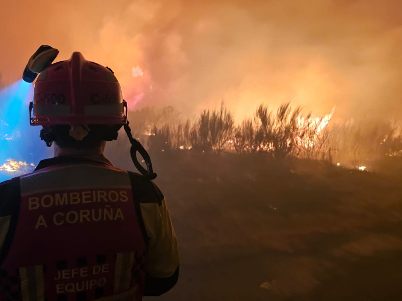 Bomberos de A Coruña, en los incendios de Ourense