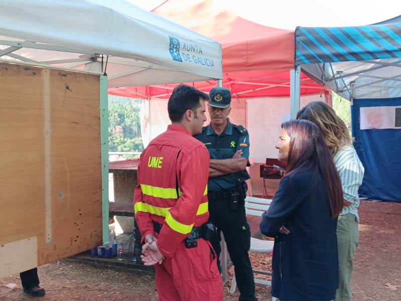 Reunión en el Puesto de Mando Avanzado de Quiroga (Lugo)