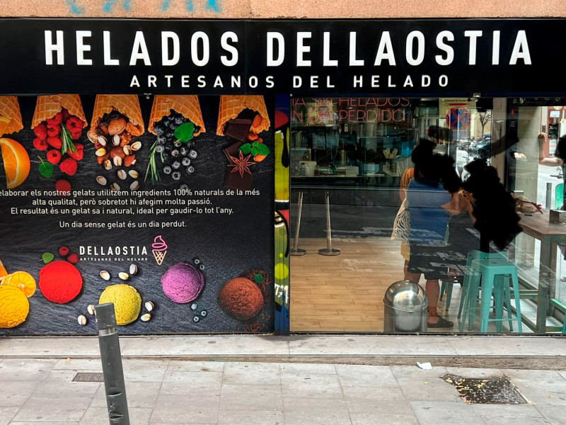 Heladería artesanal en el barrio de Gràcia de Barcelona