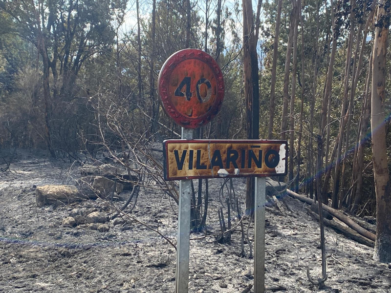 La parroquia de Vilariño, en Carballeda de Avia, arrasada por el fuego