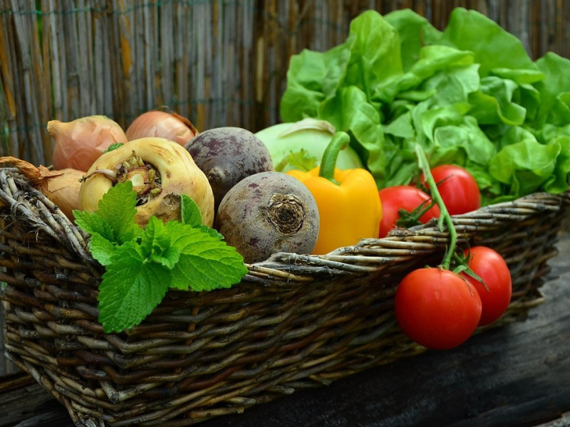 Cestas con verduras