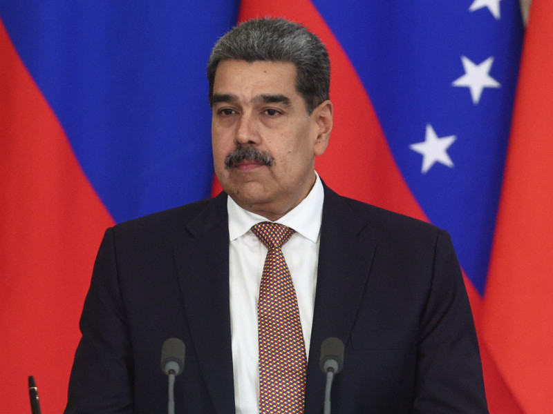 RUSSIA, MOSCOW - MAY 7, 2025: Venezuela's President Nicolas Maduro gives a joint press conference with Russia's President Putin after their meeting at the Moscow Kremlin.  Sofya Sandurskaya/TASS