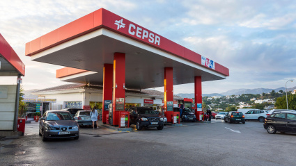 Una gasolinera de Nerja, Andalucía