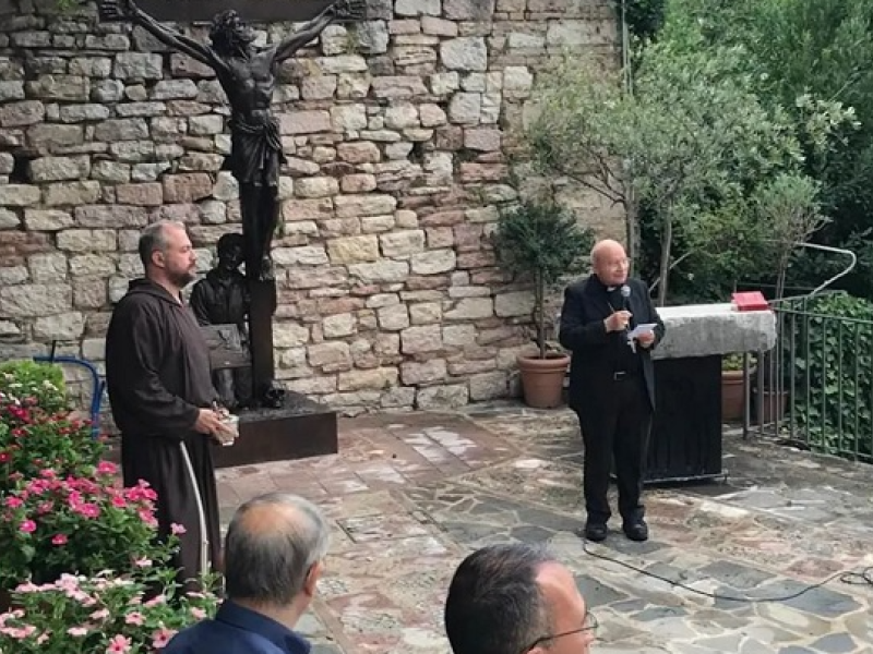 Inauguración de la nueva escultura de Carlo Acutis en el Santuario del Despojo, en Siena, Italia