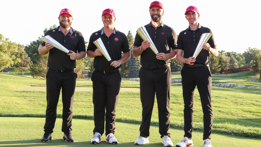 El equipo de Jon Rahm, ' XIII' consigue el campeonato por grupoos en el LIV