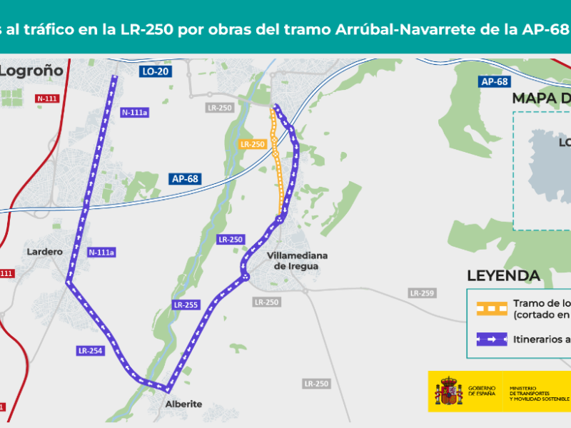 Así afectan las obras de la Autovía A-68 a Villamediana y Logroño
