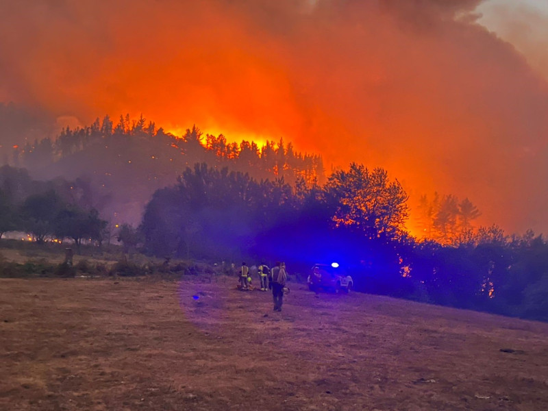 Incendio forestal en Quiroga, iniciado el lunes en A Pobra do Brollón