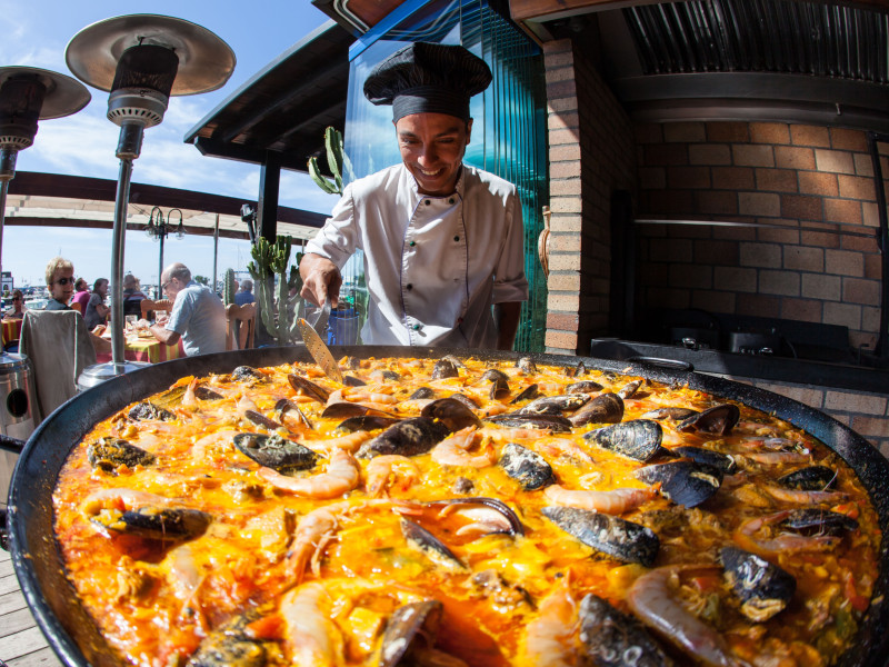 La paella valenciana de un restaurante de Lanzarote