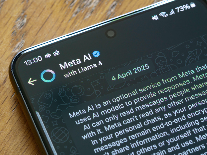 Chat de WhatsApp con Meta AI, la inteligencia artificial de la app.