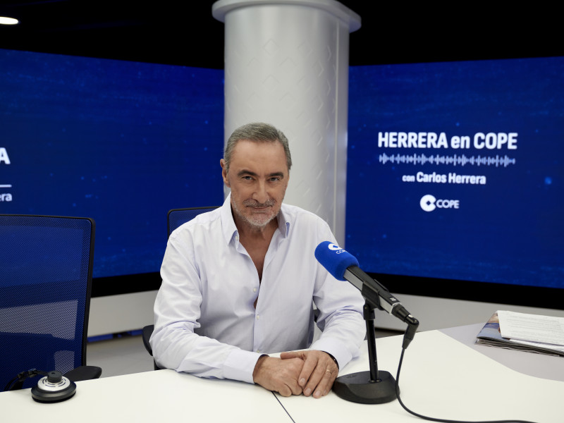 Carlos Herrera, en los estudios de COPE