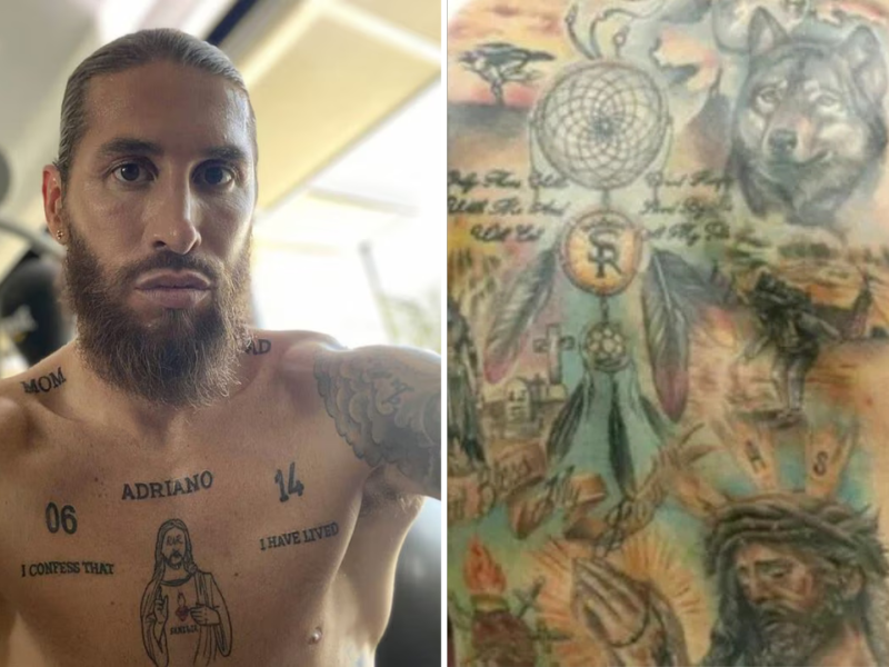 Algunos tatuajes de Sergio Ramos