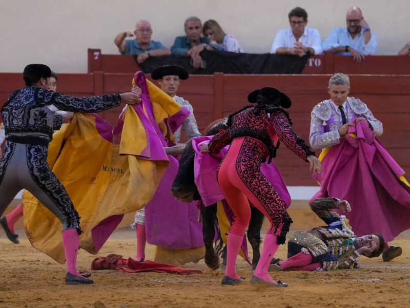 Momento del percance de Fernando Adrián en Alcalá de Henares
