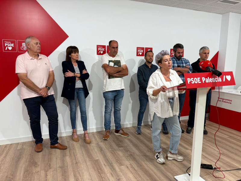 Gema SanFelix en la rueda de prensa ofrecida por el PSOE