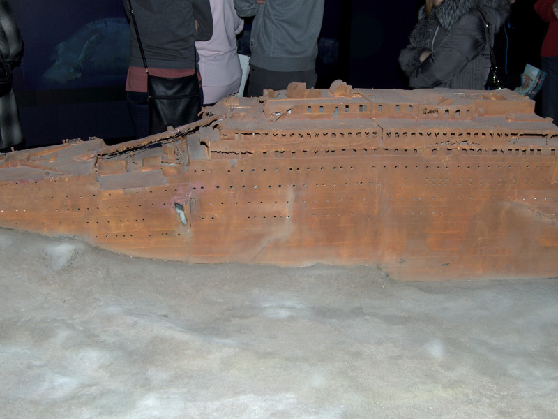 Maqueta de los restos del Titanic