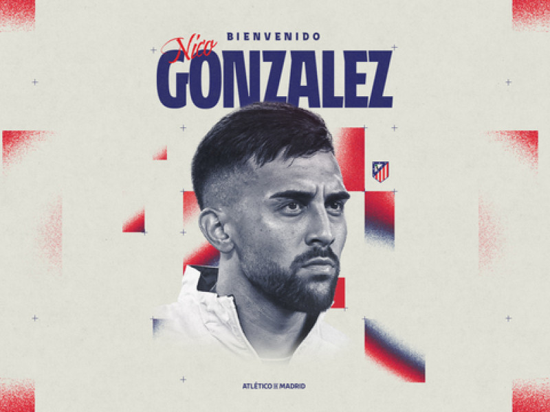 El argentino Nico González refuerza la banda derecha del Atlético de Madrid.