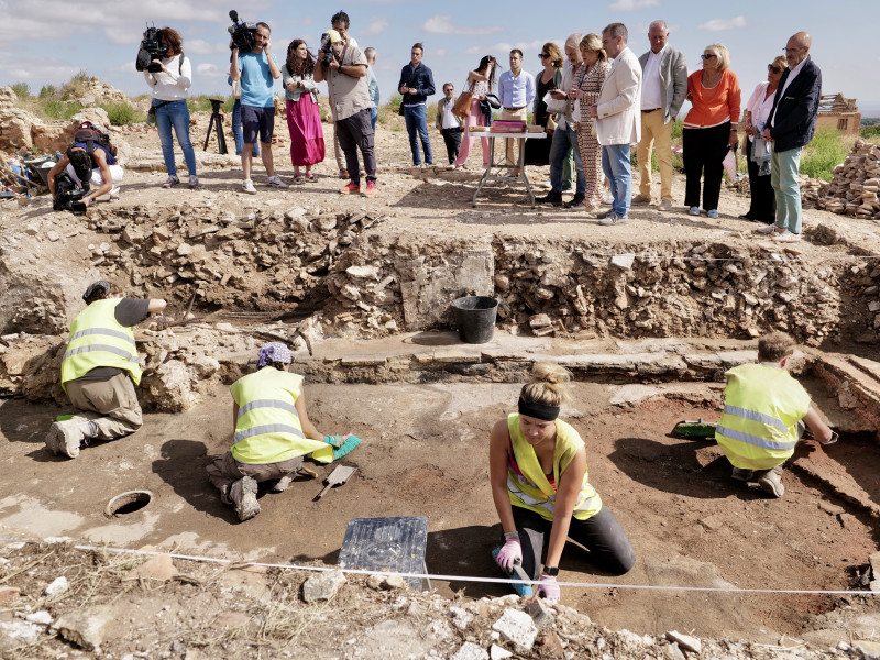 Imagen de las excavaciones que se están realizando en el Pueblo Viejo de Belchite.
