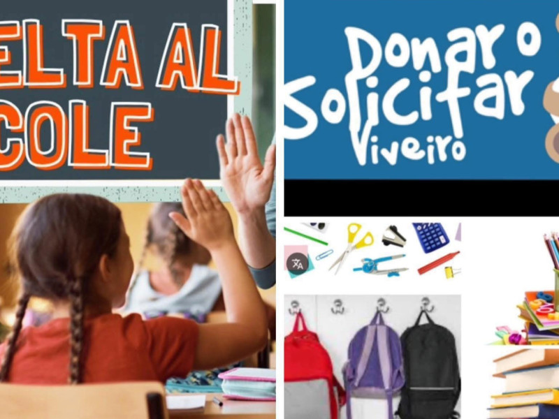 Campaña vuelta al cole de Donar o Solicitar en Viveiro