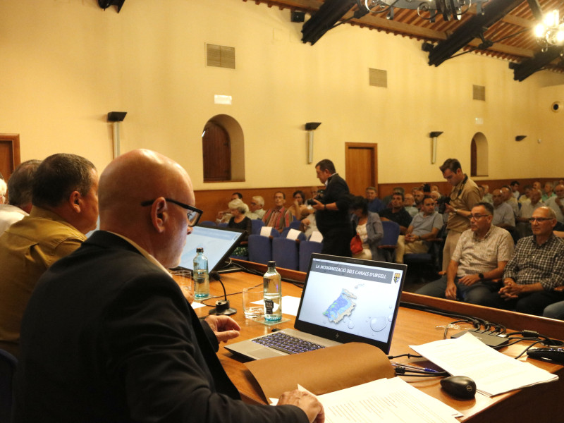 Presentació de la proposta de modernització del canal d'Urgell als regants