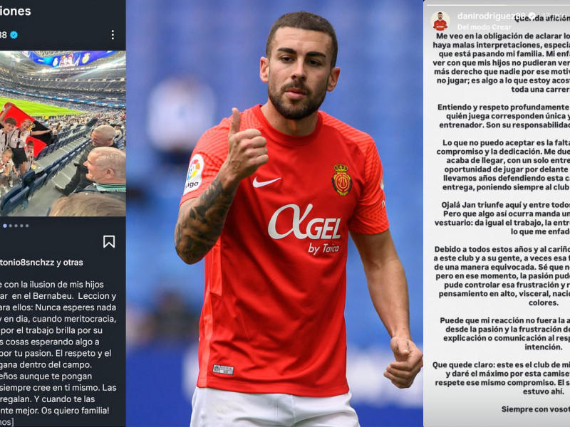 Dani Rodríguez ha incendiado el Mallorca con sus quejas tras no jugar en el Bernabéu.