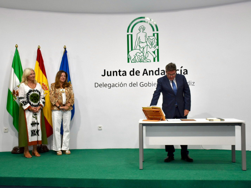 José Ángel Aparicio en su toma de posesión como nuevo delegado territorial de Educación
