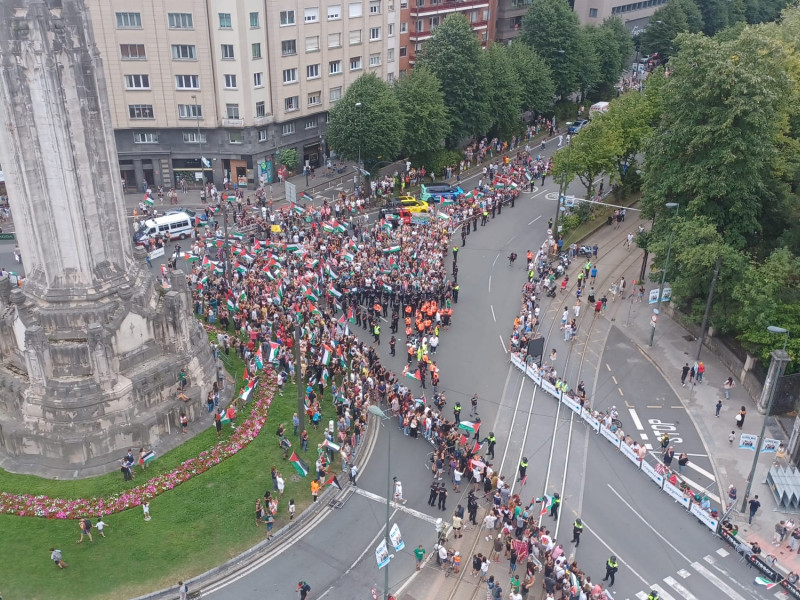 Imagen aérea de la zona cercana a la meta de Bilbao.