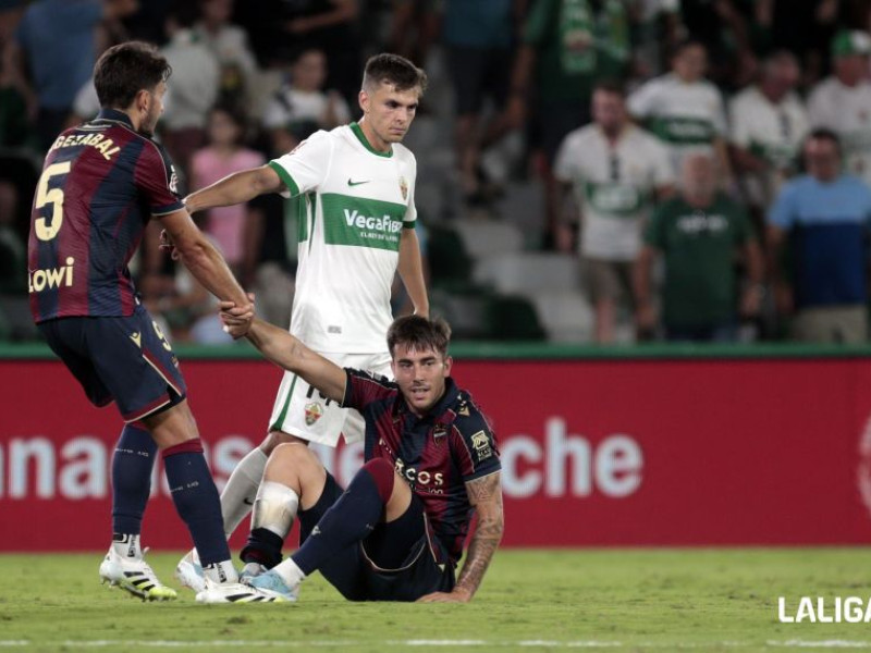 Losada, en el partido ante el Elche CF de la última jornada
