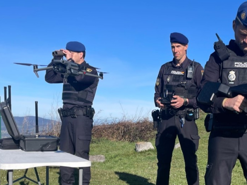 Agentes de la Policía Nacional durante un dispositivo