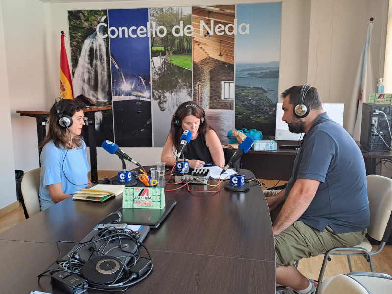 Nico Neira y Zoraida Abramo en el programa especial de COPE desde el concello de Neda