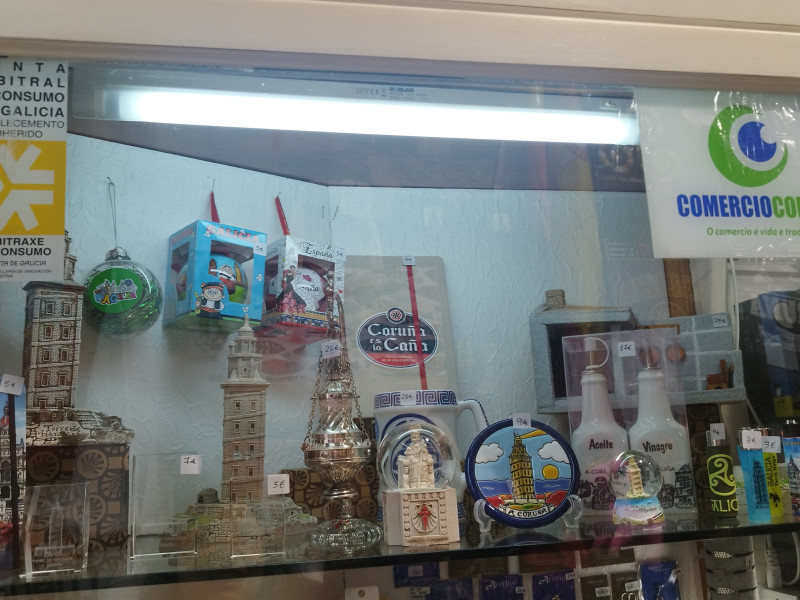 Souvenirs de A Coruña de la tienda de Tino