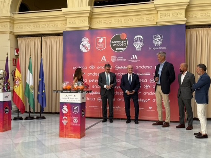 Foto de las instituciones junto al alcalde de Málaga.