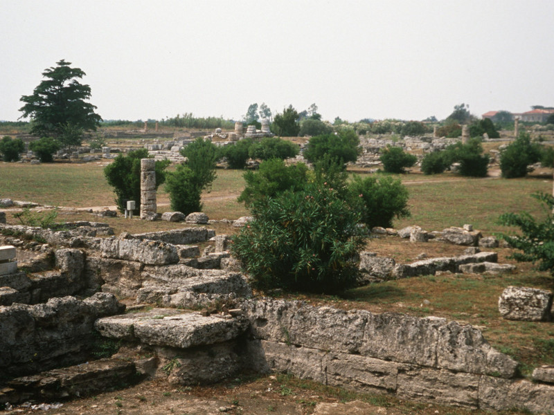 PAESTUM-ITALIA AGOSTO DE 1990,- RUINAS ROMANAS.  E F E / FCO. MORENO