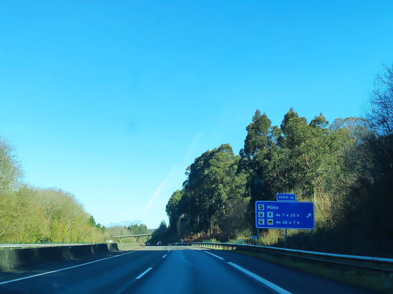 Autopista AP-9 salida a Miño