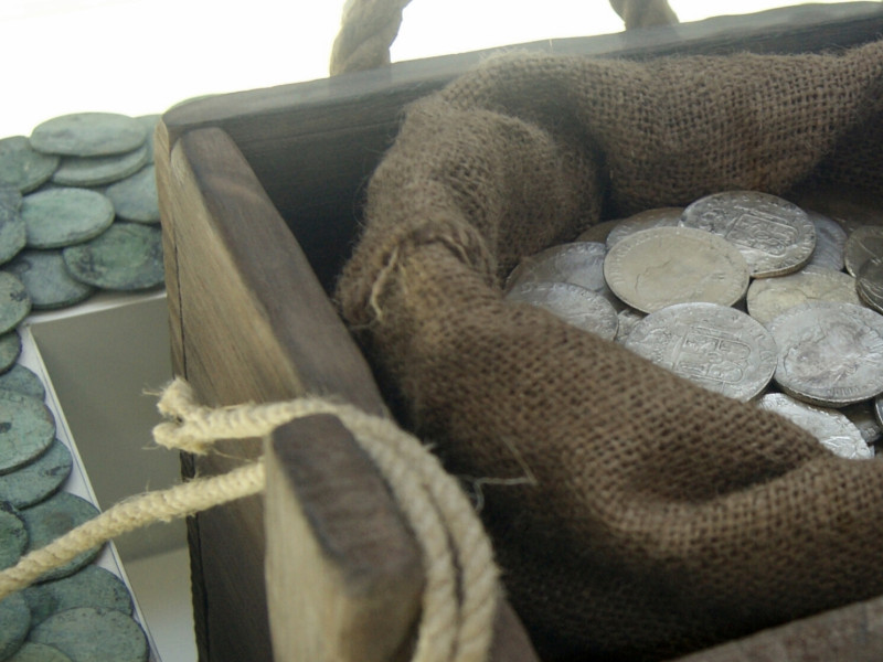 Bolsa de monedas de plata del tesoro de La Mercedes