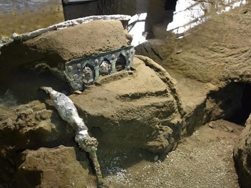 (Foto de ARCHIVO)Carro ceremonial romano excavado en PompeyaREMITIDA / HANDOUT por PARQUE ARQUEOLÓGICO DE POMPEYAFotografía remitida a medios de comunicación exclusivamente para ilustrar la noticia a la que hace referencia la imagen, y citando la procedencia de la imagen en la firma01/3/2021
