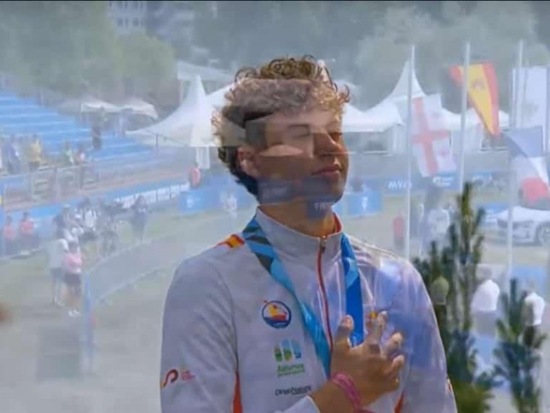 Nicolás Martínez en el Mundial de Piragüismo