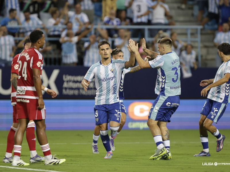 Chupe celebra su primer gol ante el Granada