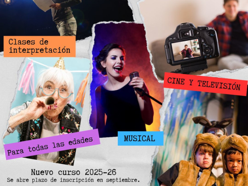 Cartel anunciador del inicio de las clases de teatro