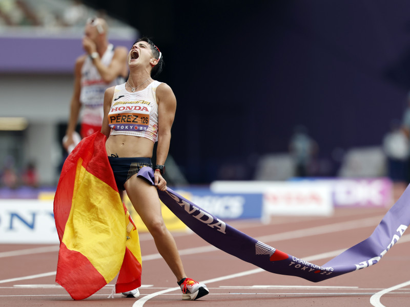 María Pérez es triple campeona del mundo de marcha.