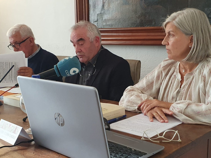 Benito Méndez, Xaquín Campo y Mar Martínez en la presentación