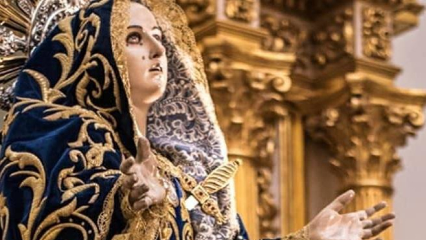 Imagen de la patrona de Águilas, la Virgen de los Dolores
