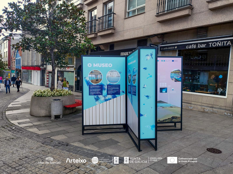 Exposición Mar de Sorrizo. Avenida do Balneario (Arteixo, A Coruña)