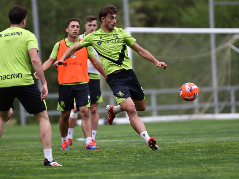 Goti durante un entrenamiento en Zubieta