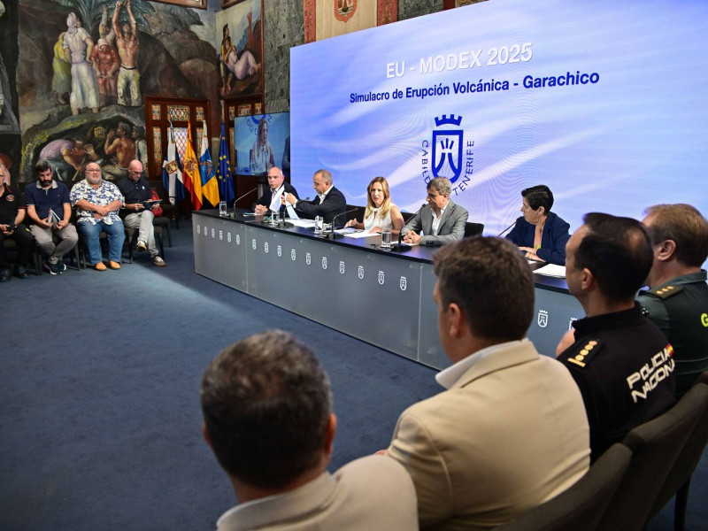 Presentación del simulacro volcánico de Garachico