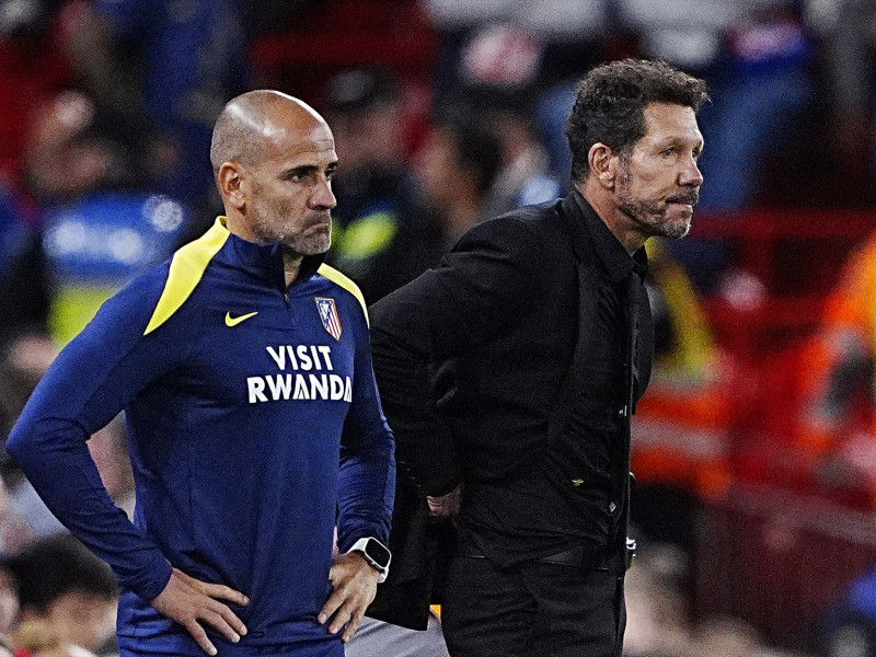 El entrenador del Atlético de Madrid, Diego Simeone