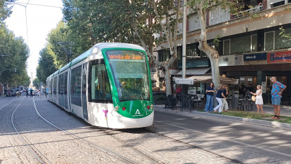 Así fue el regreso del tranvía a las calles de Jaén